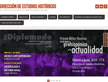Tablet Screenshot of estudioshistoricos.inah.gob.mx